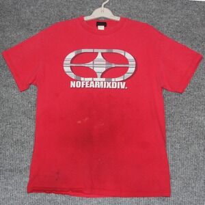 Y2K NO FEAR MIX DIV Red Graphic T Shirt Mens Large‎ Cotton Short Sleeve Rare